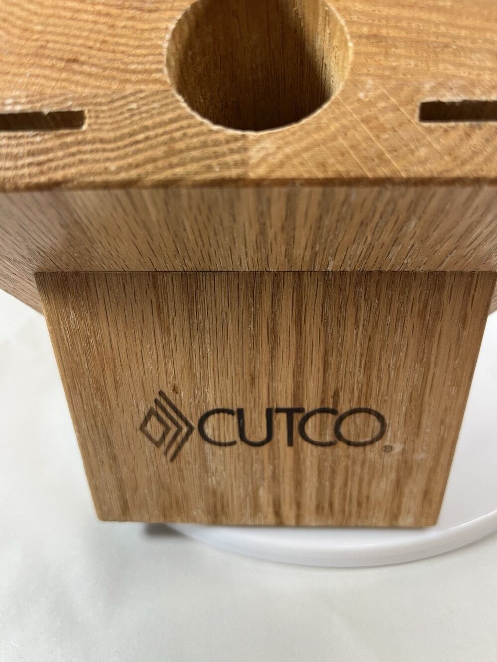 Cutco Wooden Knife Block (6-Slot + 2 Hone/Shear Holes)